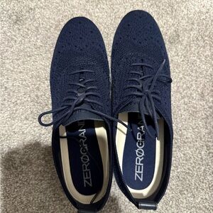 Cole Haan Navy Knit Lace-Up ZERØGRAND Sneakers